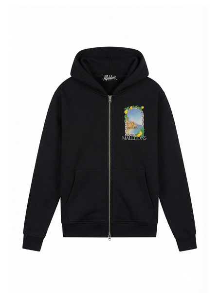 Malelions Amalfi Window Zip Hoodie - Black Malelions Malelions Amalfi Window Zip Hoodie - Black