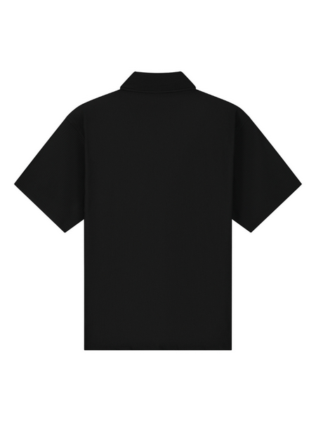 Malelions Malelions Ribbed Camp Collar Shirt - Black