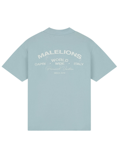 Malelions Permanent Vacation T-Shirt - Ice Blue