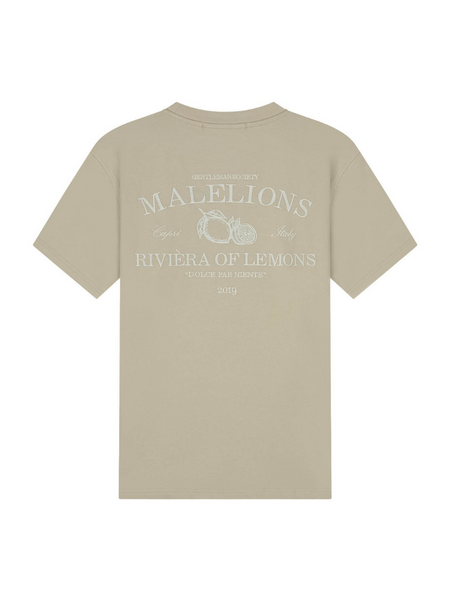 Malelions Riviera T-Shirt - Light Taupe Malelions Malelions Riviera T-Shirt - Light Taupe