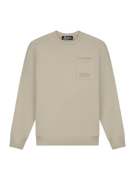 Malelions Malelions Pocket Sweater - Light Taupe Malelions Pocket Sweater - Light Taupe