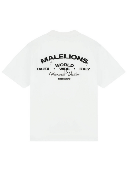 Malelions Malelions Permanent Vacation T-Shirt - White Malelions Permanent Vacation T-Shirt - White