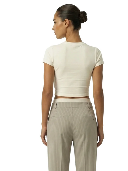 Malelions Women Cropped Top - Cream Malelions Malelions Women Cropped Top - Cream