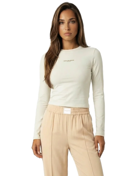 Malelions Women Studio Longsleeve Top - Cream