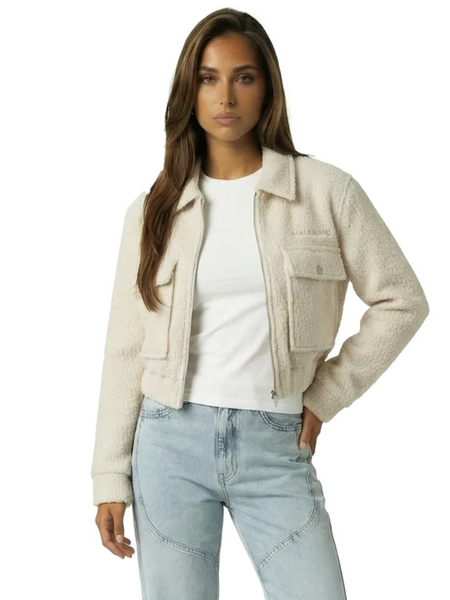 Malelions Malelions Women Label Boucle Jacket - Cream Malelions Women Label Boucle Jacket - Cream