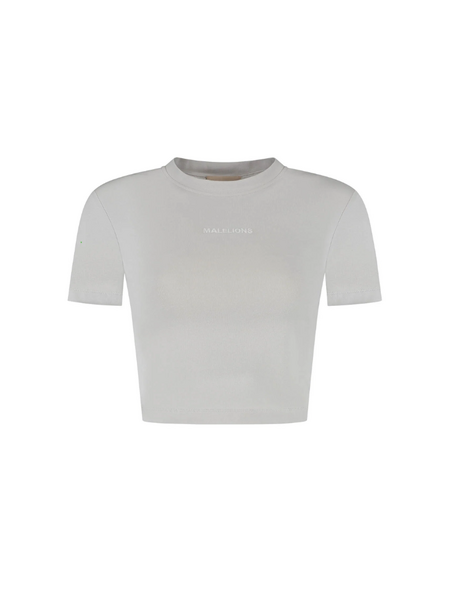 Malelions Malelions Women Cropped Top - Light Grey