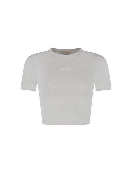 Malelions Malelions Women Cropped Top - Light Grey