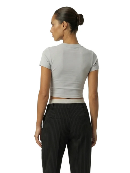 Malelions Malelions Women Cropped Top - Light Grey