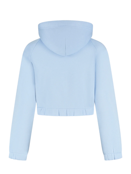 Malelions Malelions Women Cropped Emblem Zip Hoodie - Vista Blue