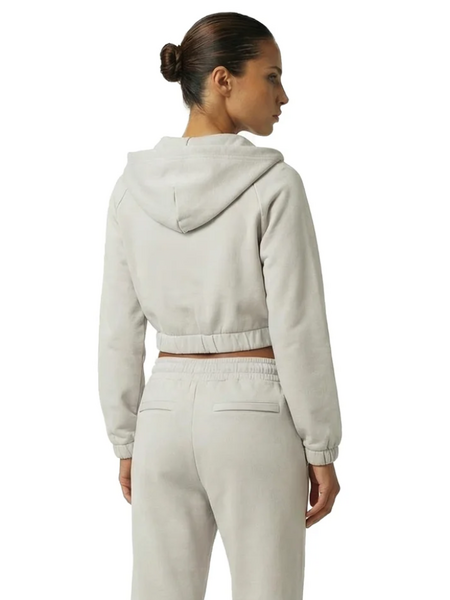 Malelions Women Cropped Emblem Zip Hoodie - Light Grey Malelions Malelions Women Cropped Emblem Zip Hoodie - Light Grey
