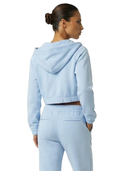 Malelions Malelions Women Cropped Emblem Zip Hoodie - Vista Blue