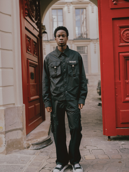 Croyez Croyez Etiquette Nylon Pants - Black