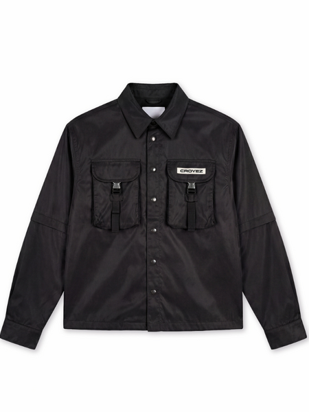Croyez Croyez Etiquette Nylon Jacket - Black