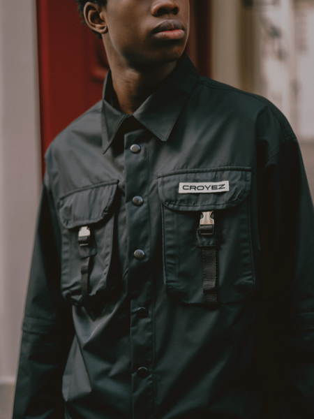 Croyez Croyez Etiquette Nylon Jacket - Black