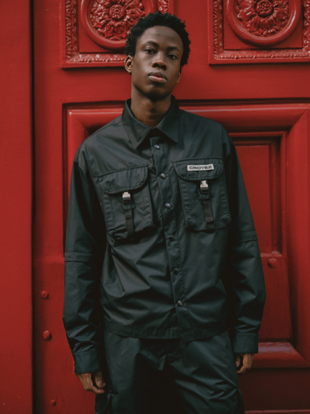 Croyez Croyez Etiquette Nylon Jacket - Black