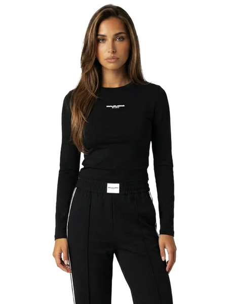 Malelions Malelions Women Studio Longsleeve Top - Black Malelions Women Studio Longsleeve Top - Black