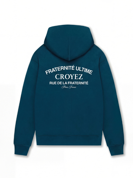 Croyez Croyez Original Fraternite Zip Hoodie - Dark Teal