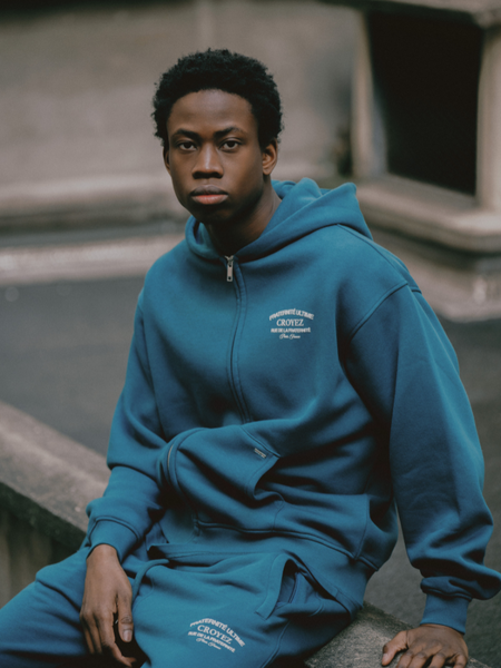 Croyez Croyez Original Fraternite Zip Hoodie - Dark Teal