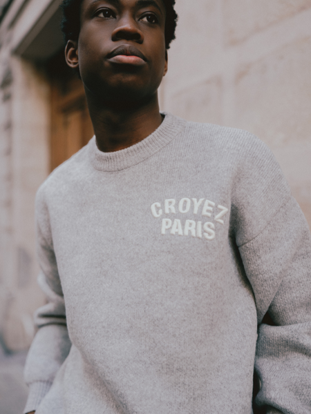 Croyez Croyez Paris Knit Sweater - Grey Melange