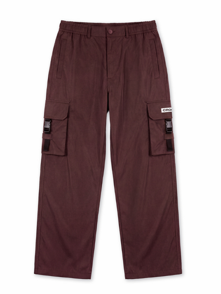Croyez Croyez Etiquette Nylon Pants - Burgundy