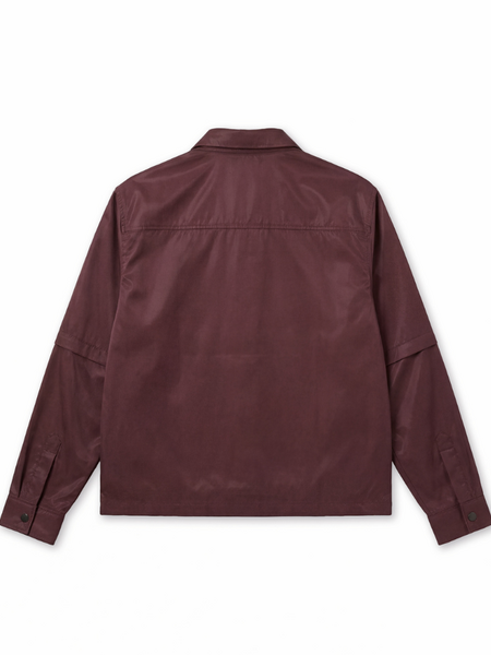 Croyez Croyez Etiquette Nylon Jacket - Burgundy