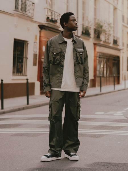 Croyez Croyez Etiquette Nylon Pants - Dusty Olive