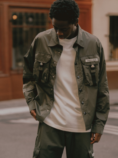 Croyez Croyez Etiquette Nylon Jacket - Dusty Olive