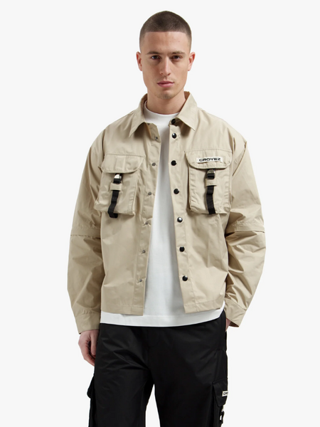 Croyez Etiquette Nylon Jacket - Beige