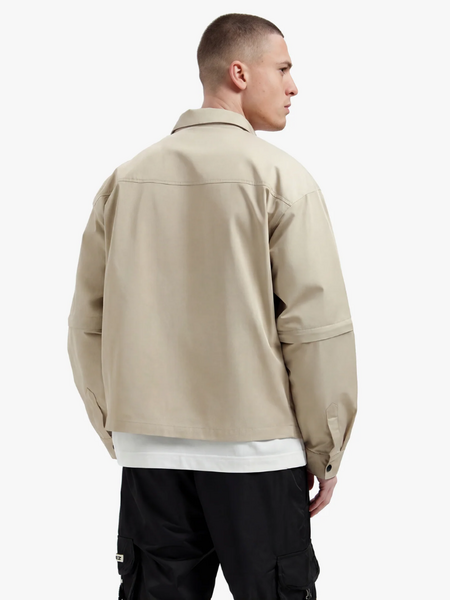 Croyez Etiquette Nylon Jacket - Beige Croyez Croyez Etiquette Nylon Jacket - Beige