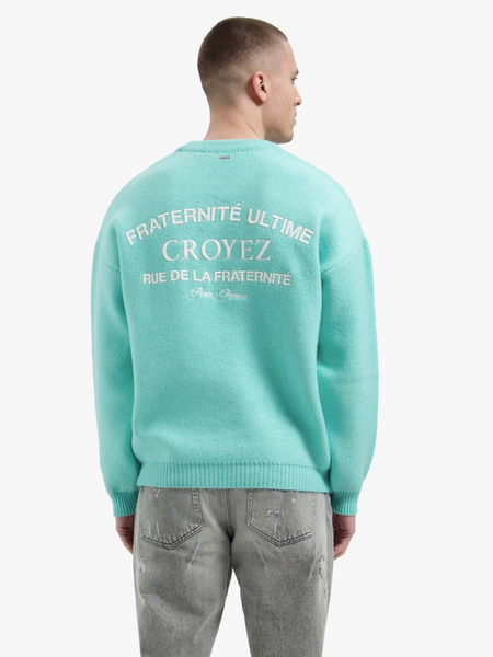 Croyez Original Fraternite Knit Sweater - Tiffany Blue