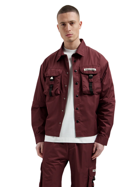 Croyez Etiquette Nylon Jacket - Burgundy