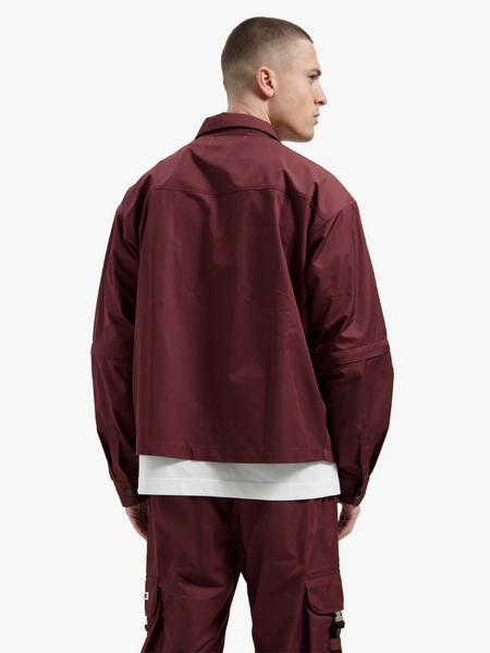 Croyez Croyez Etiquette Nylon Jacket - Burgundy