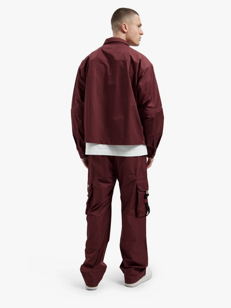 Croyez Croyez Etiquette Nylon Jacket - Burgundy