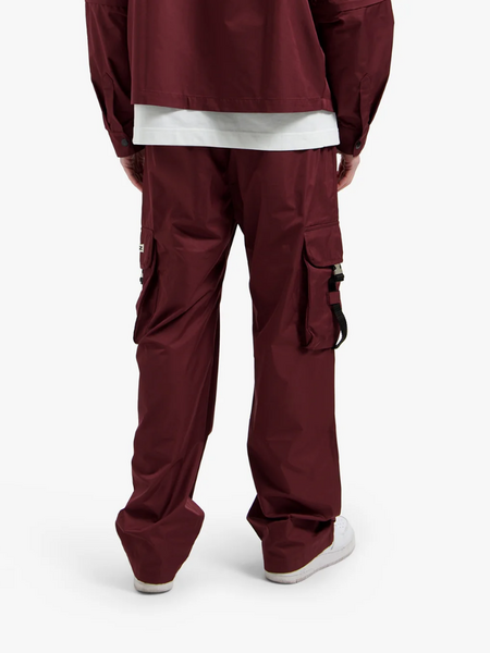 Croyez Croyez Etiquette Nylon Pants - Burgundy