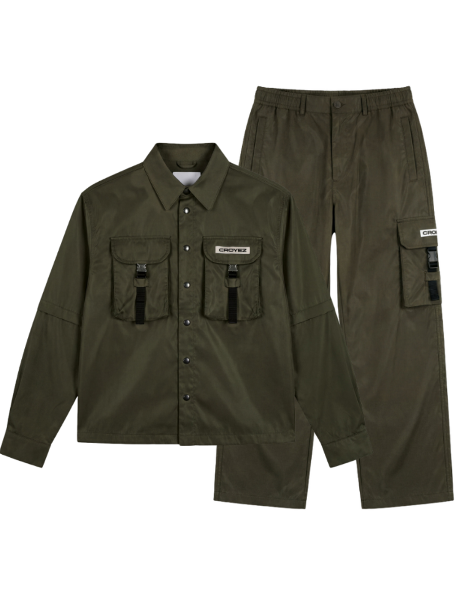 Croyez Etiquette Nylon Combi-set - Dusty Olive Croyez Croyez Etiquette Nylon Combi-set - Dusty Olive