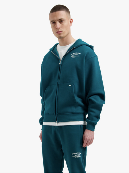 Croyez Original Fraternite Zip Hoodie - Dark Teal