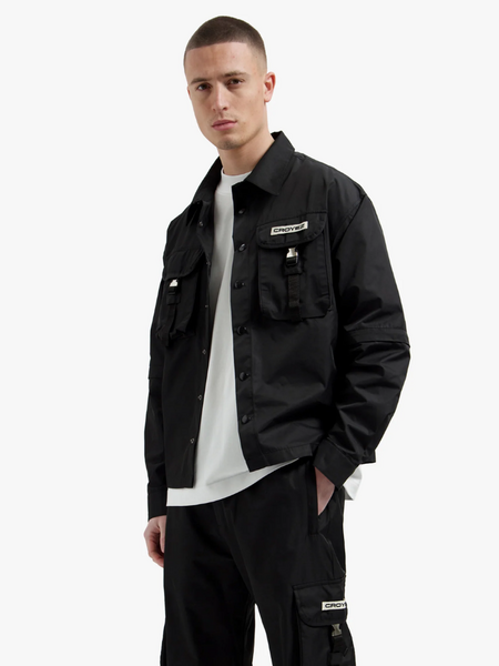 Croyez Etiquette Nylon Jacket - Black