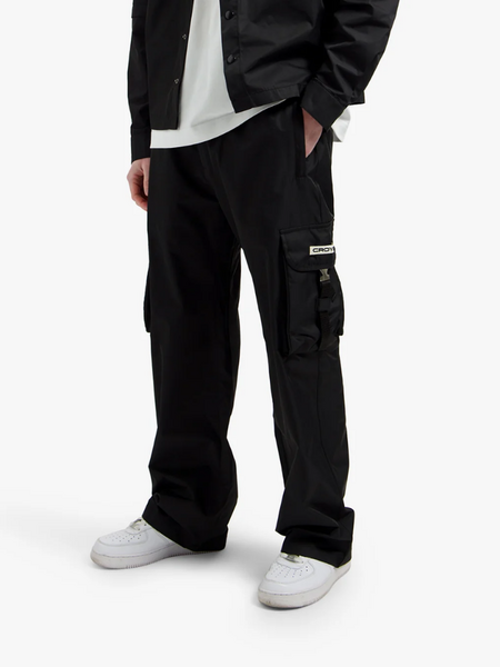 Croyez Etiquette Nylon Pants - Black