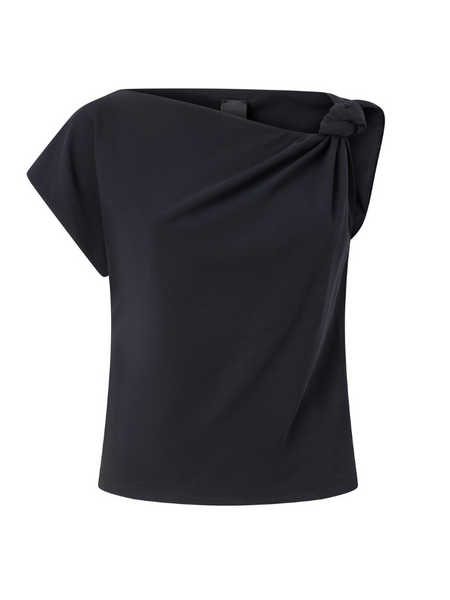 Pinko Marlena Maglia Jersey Cotone s - Nero Limousine