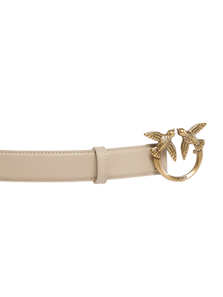 Pinko Love Berry H3 Belt Low Vitello - Beige-Grigio Fumo-Gold Pinko Pinko Love Berry H3 Belt Low Vitello - Beige-Grigio Fumo-Gold