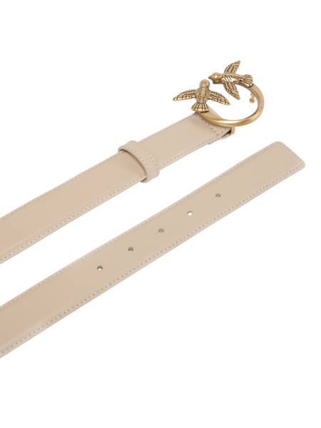 Pinko Love Berry H3 Belt Low Vitello - Beige-Grigio Fumo-Gold Pinko Pinko Love Berry H3 Belt Low Vitello - Beige-Grigio Fumo-Gold