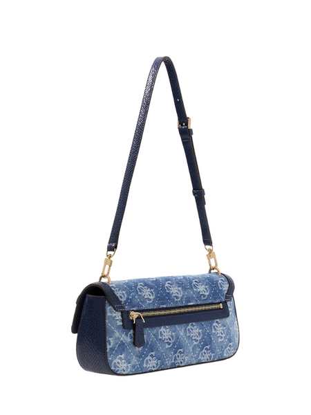 Guess Dovie Flap Shoulder Bag - Denim Logo Guess Guess Dovie Flap Shoulder Bag - Denim Logo