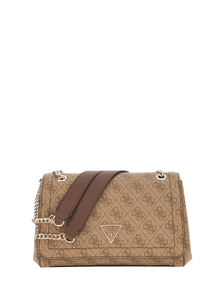 Guess Guess Noelle II Cnvrtble Xbody Flap - Latte Logo/Brown