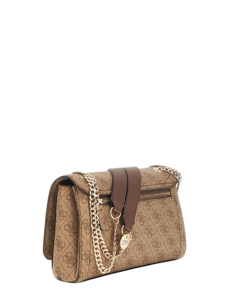Guess Guess Noelle II Cnvrtble Xbody Flap - Latte Logo/Brown