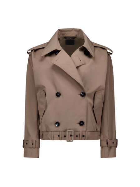 Airforce Women Cropped Trenchcoat - Walnut