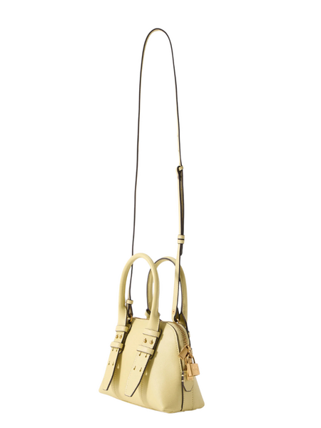 Pinko Pinko Bowling Zip Mini Vitello Bag - Vanilla Yellow/Antique