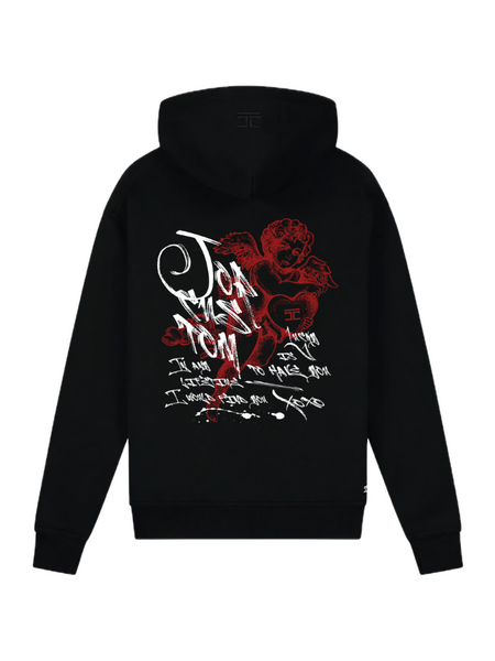 JorCustom JorCustom LoveAngel Slim Fit Hoodie - Black
