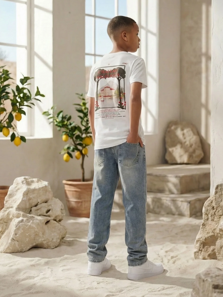 Malelions Malelions Kids Relaxed Chateau T-Shirt - White