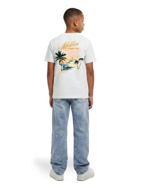 Malelions Kids Relaxed Yacht T-Shirt - White