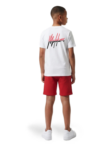 Malelions Kids Split T-Shirt - White/Red